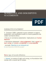 Normative and Descriptive Statements: A Guide to Moral Judgements