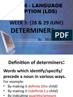 Tsl1024 - Language Description (LDS) : WEEK 3: (28 & 29 JUNE)