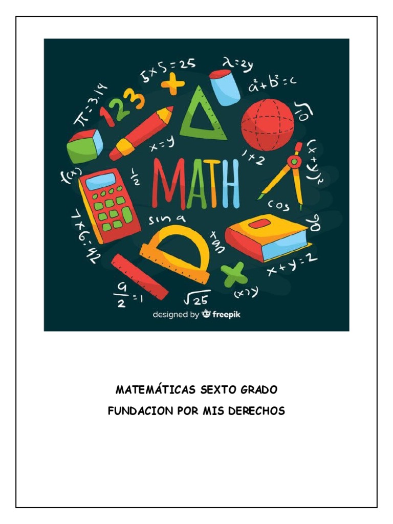 Matemáticas Sexto Grado | PDF | División (Matemáticas) | Multiplicación