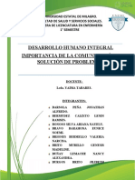 Importancia de La Comunicación y La Solución de Problemas