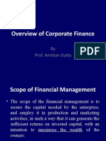 Overview of Corporate Finance: by Prof. Anirban Dutta