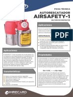 Autorrescatador AIRSAFETY-1 para minería y aplicaciones industriales