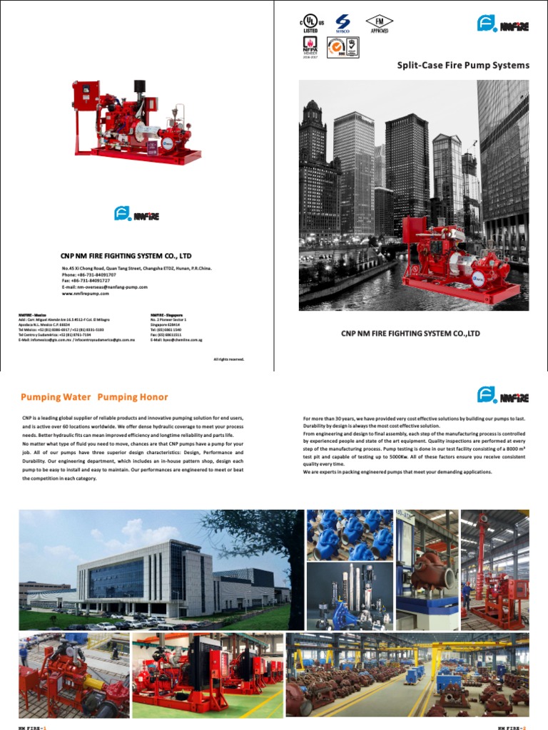 NM Fire Split-Case Pump Systems Overview | PDF | Pump | Valve