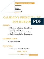 Calidad y Frescura de Los Huevos