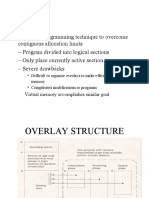 Overlay and virtual memory techniques