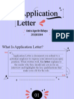 Application Letter Application Letter: Amira Agustin Rahayu 201901004
