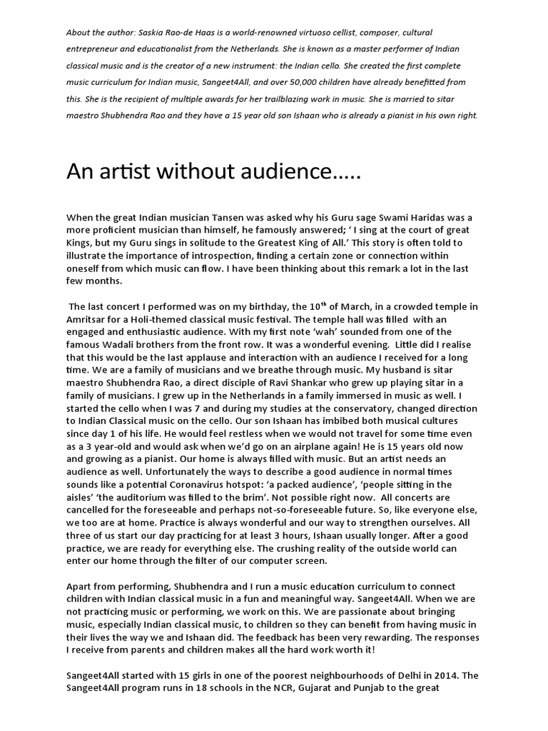 Sangeet4All: Transforming Indian Music Education | PDF | Performing Arts