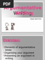 Argumentative Writing: Sajjad Iqbal Khan