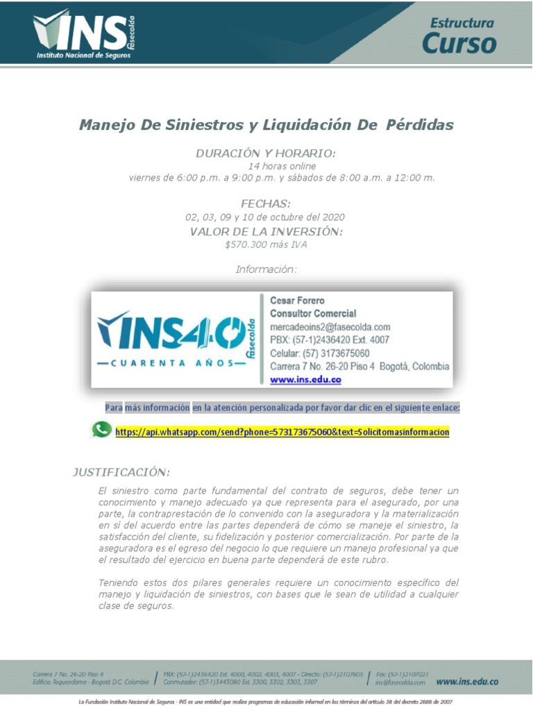 Curso de Manejo de Siniestros en Seguros | PDF | Seguro | Reaseguro