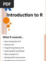 Introduction To R