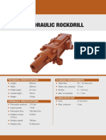HD 150 Hydraulic Rockdrill: Technical Specifications Flushing Requirements