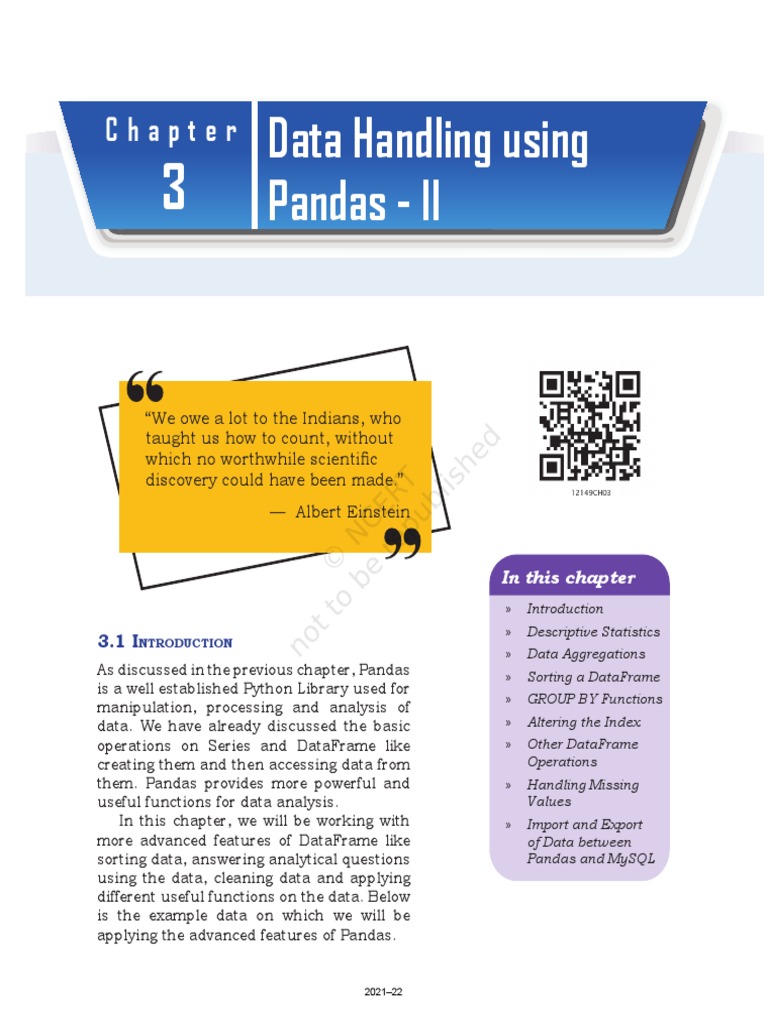 Pandas Data Handling Guide | PDF | Quartile | Quantile