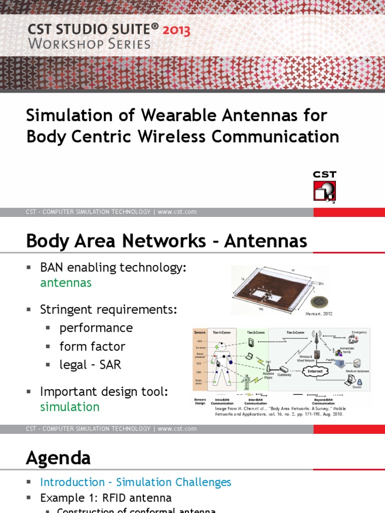 CSTD104439 Simulation of Wearable Antennas For Body Centric