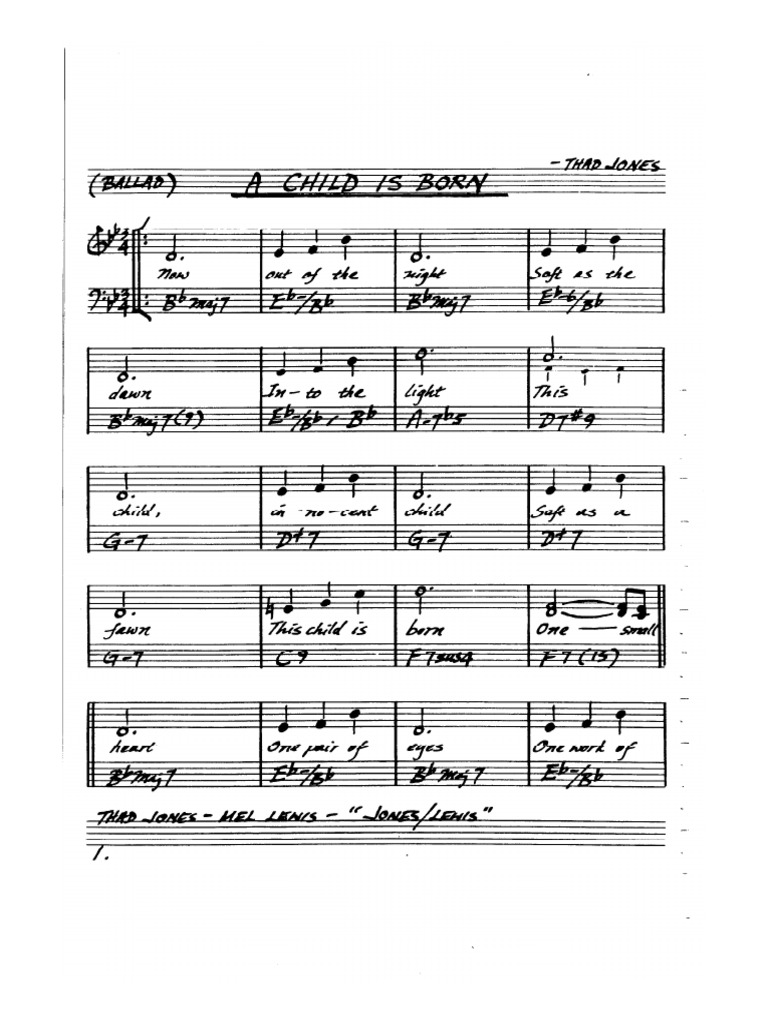 A - Child - Is - Born - Lead Sheet | PDF