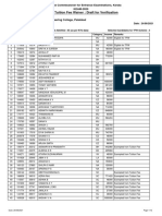 AICET Tuition Fee Waiver: Draft For Verification: Office of The Commissioner For Entrance Examinations, Kerala KEAM-2020