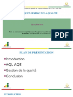 Présentation AQI ET AQE ET GESTION DE LA QUALITE