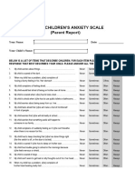 Scas-Anxiety Scale For Parents