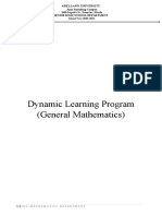 Dynamic Learning Program (General Mathematics) : Arellano University