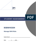 BSBWHS504 Student Assessment Tasks