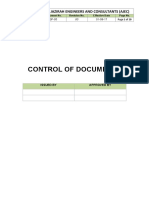 Iso CONTROL OF DOCUMENTS