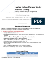 Design of Thin-Walled Hollow Member Under Torsional Loading: Complex Engineering Problem (Project Assignment)