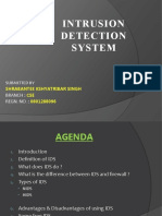 Intrusion Detection System: Submitted by Branch: Regn. No.