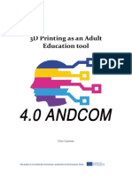 3D Printing As An Adult Education Tool