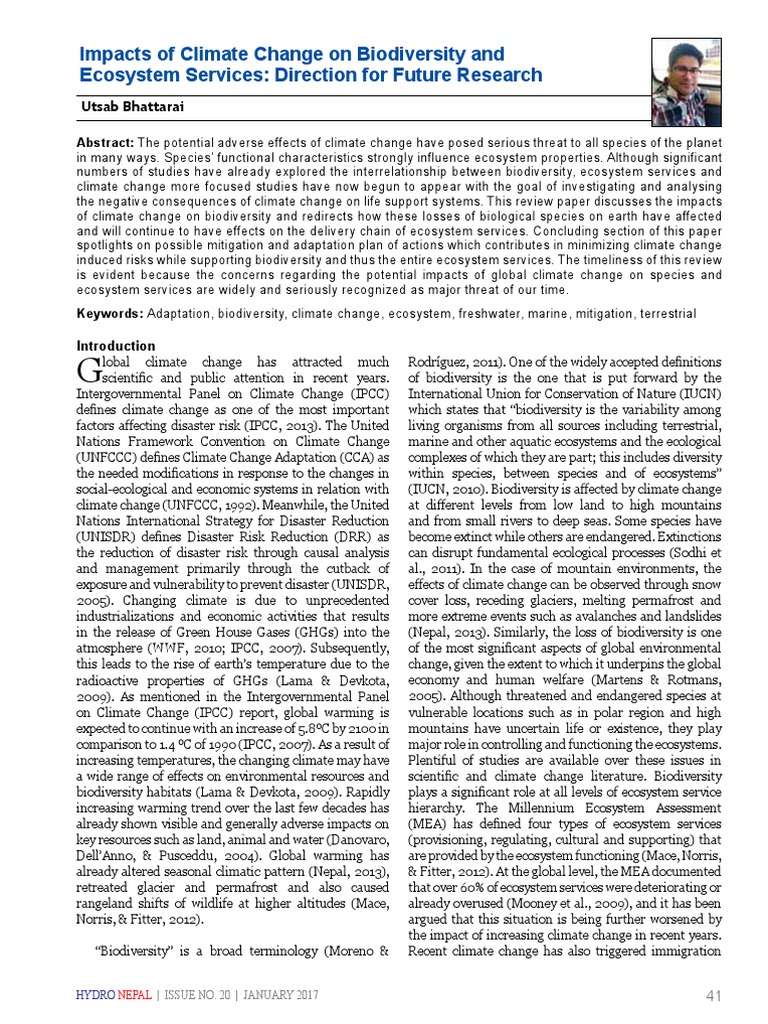 Climate Change & Biodiversity Impact | PDF | Climate Change | Biodiversity