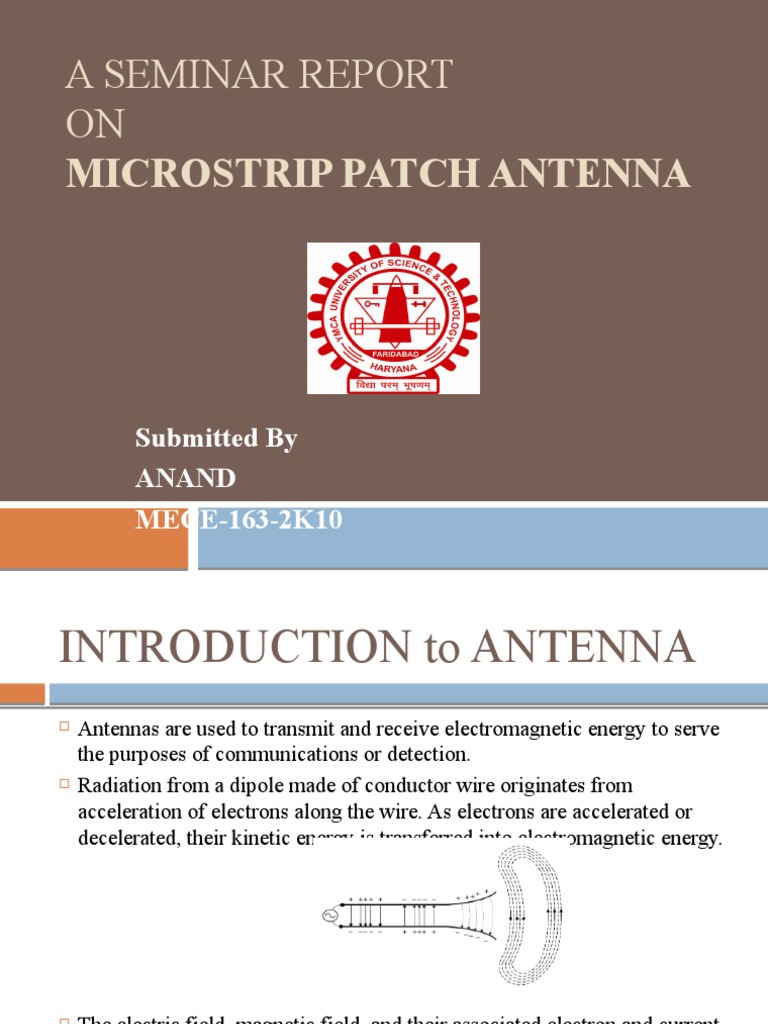 Microstrip Line Patch Antenna | PDF | Antenna (Radio) | Microwave ...