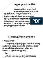 Tekstong Argumentatibo 1