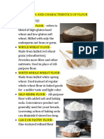 Classification of Flours, Sugars and Fats