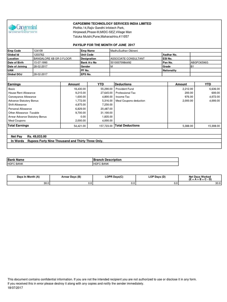 June Payslip PDF Government Finances Taxes