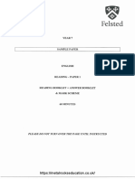 Felsted 11 English Sample Paper With Writing and Answers