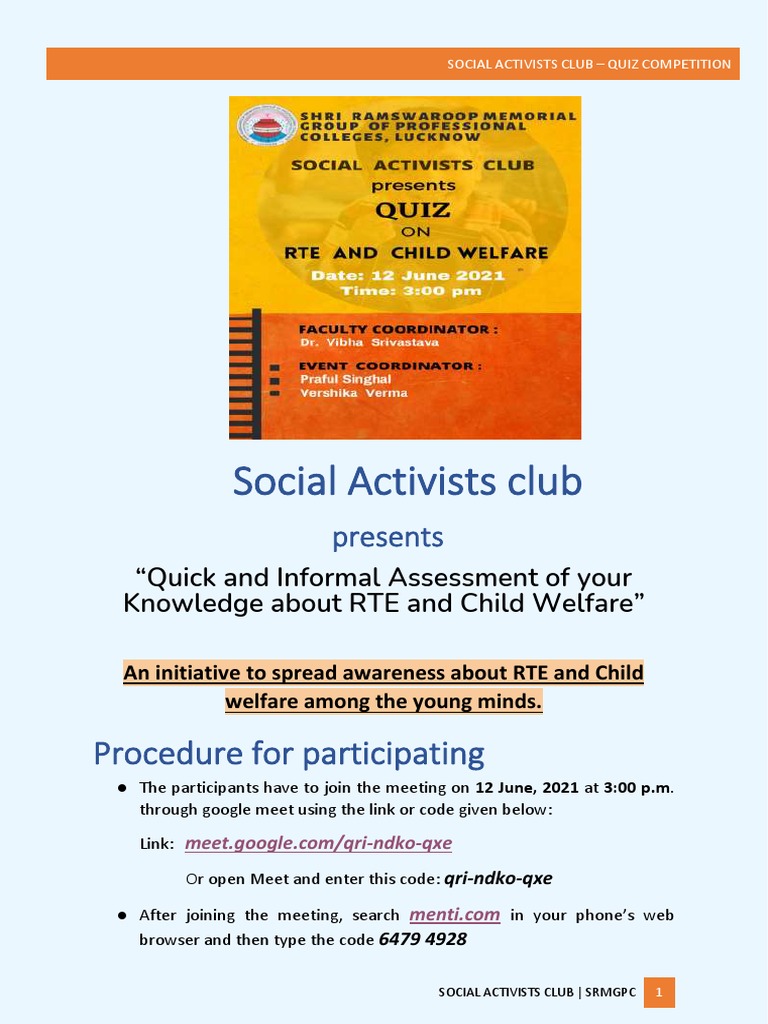 Quiz Brochure | PDF
