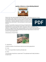 Characteristics & Properties of Wood