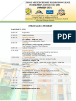 IMReCESA 2021 Conference Program