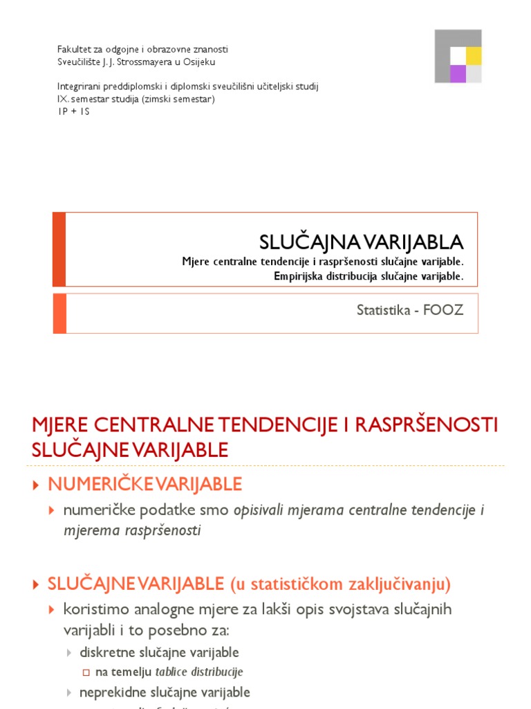 Slučajna Varijabla | PDF