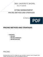 Pricing Method and Strategies