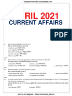 April 2021 Current Affairs PDF