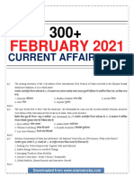 300+ February 2021 Current Affairs PDF @exam - Stocks