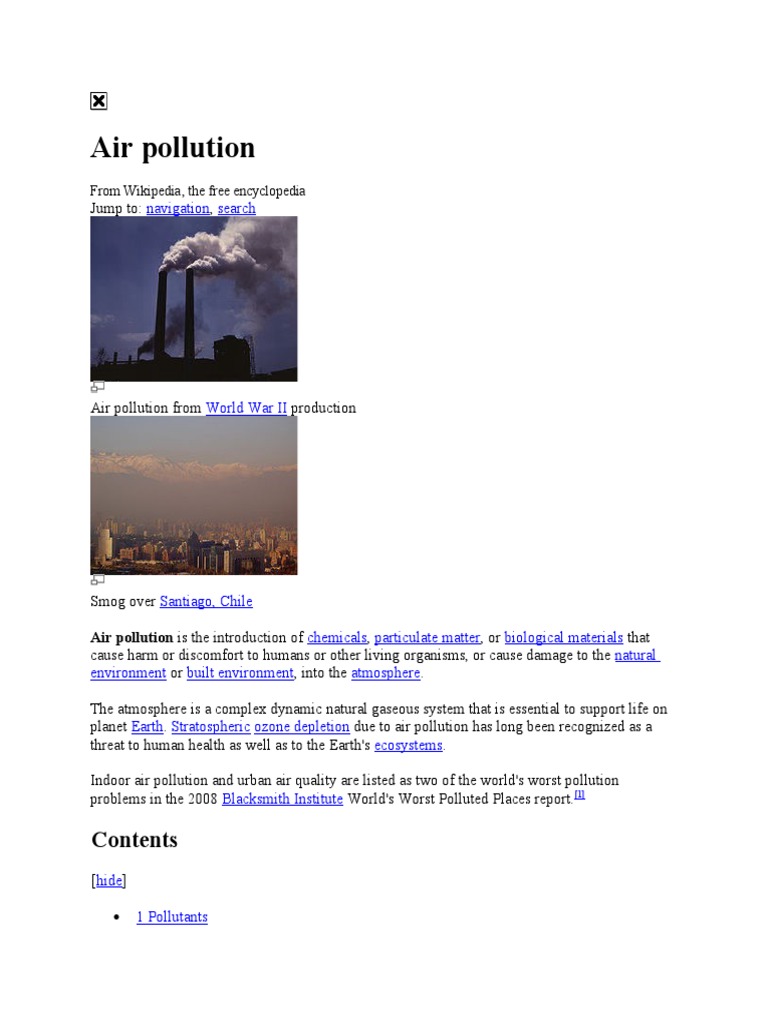 Understanding Air Pollution Causes | PDF | Air Pollution | Particulates