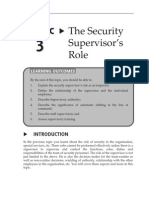 Topic 3 The Security Supervisors Role