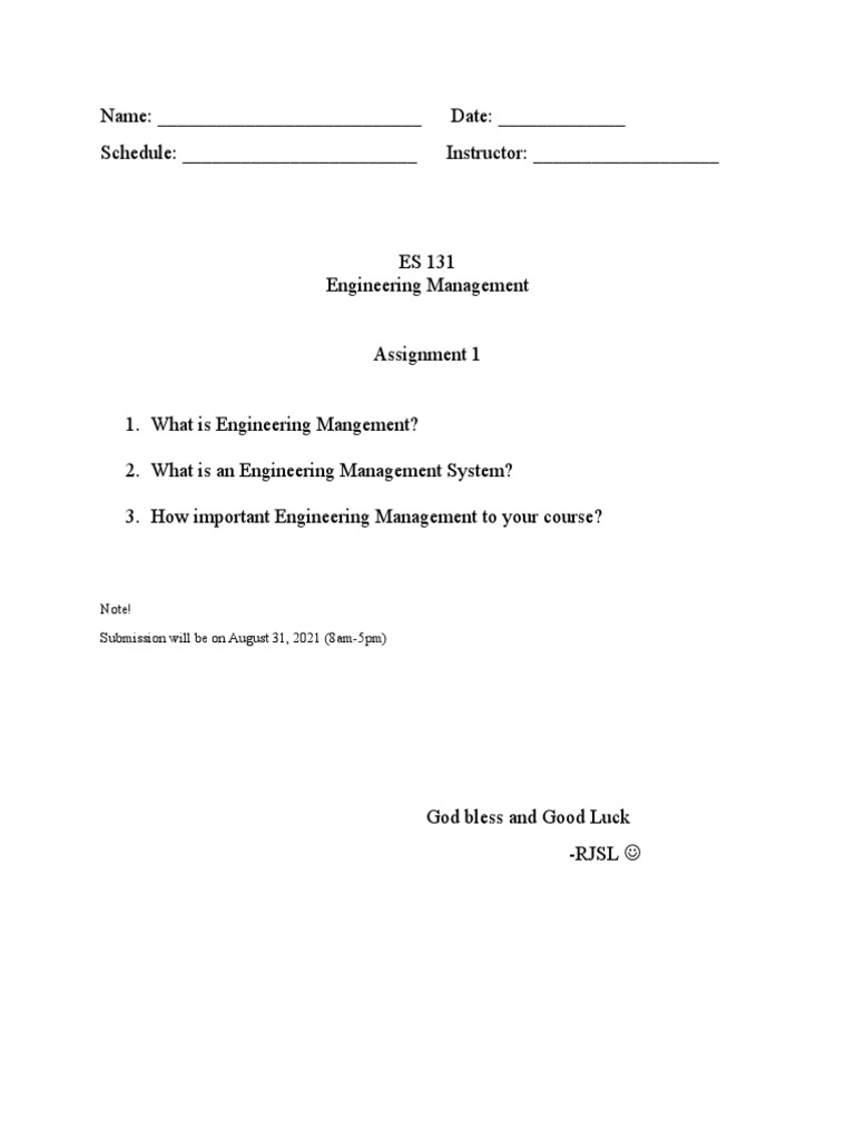 ES 131 Assignment 1 | PDF