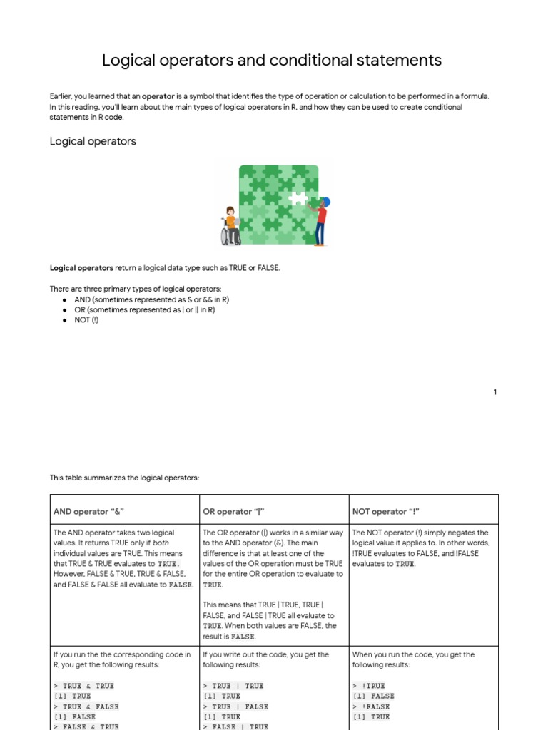 7 Logical Operators and Conditional Statements | PDF | Computer ...
