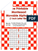 Montessori Movable Alphabet 1 Inch Letter Tiles