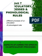 Unit 7 Co-Articulatory Processes & Phonological Rules