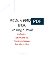 15 10 2015 Portugal Na Balança Da Europa