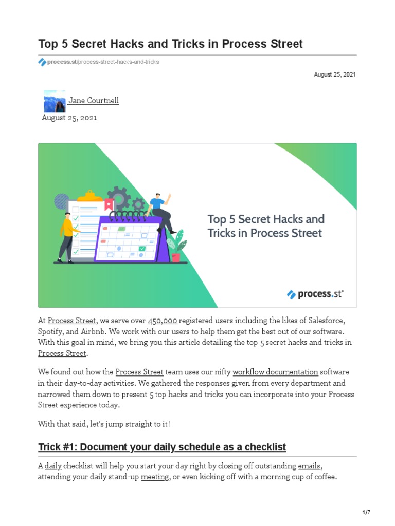 Top 5 Process Street Hacks Revealed | PDF | Workflow | Computing