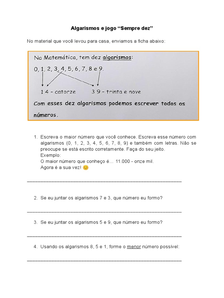 Os algarismos