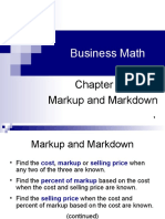 Business Math: Markup and Markdown